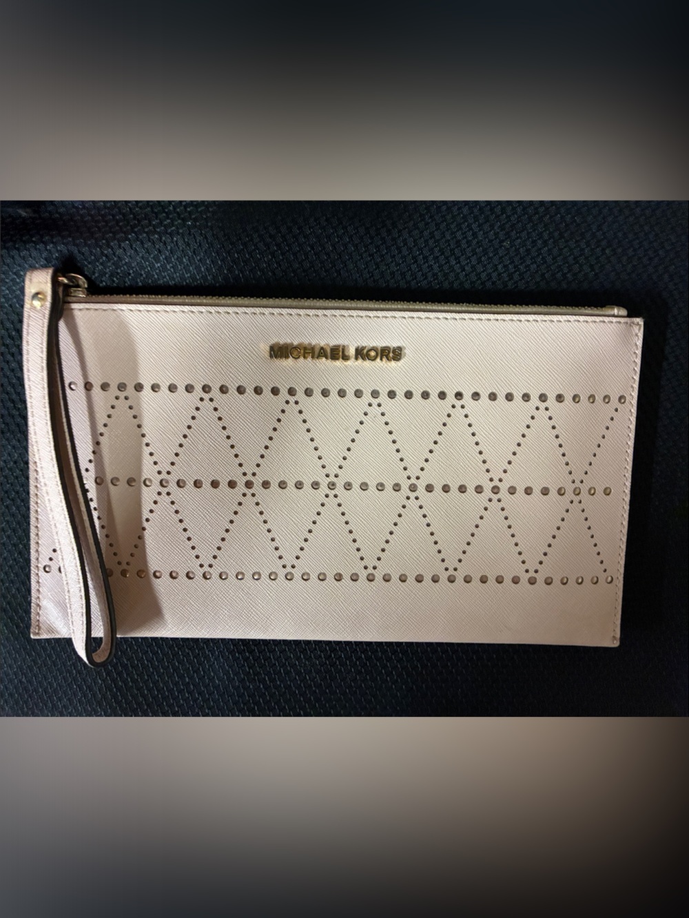 Michael Kors jet set clutch in dusty Rose